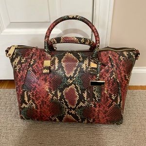 Nine West snake printed satchel